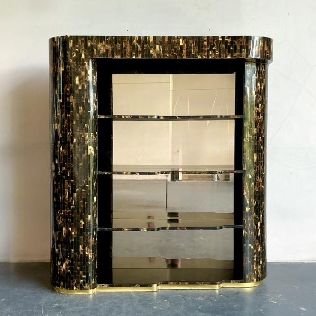 Mid-Century Modern Vintage Boho Tessellated Horn Dry Bar Set of 5 For Sale - Image 3 of 14