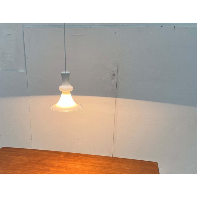 Vintage Danish Etude Glass Pendant Lamp by Michael Bang for Royal Copenhagen, Holmegaard, 1970s For Sale - Image 12 of 18