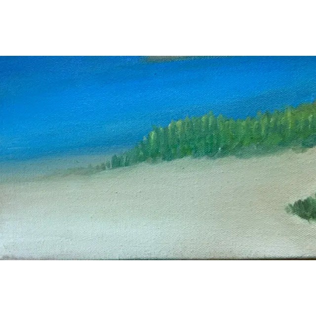 Late 20th Century New Hampshire - American Landscape Painting - Blue Pond For Sale - Image 5 of 7