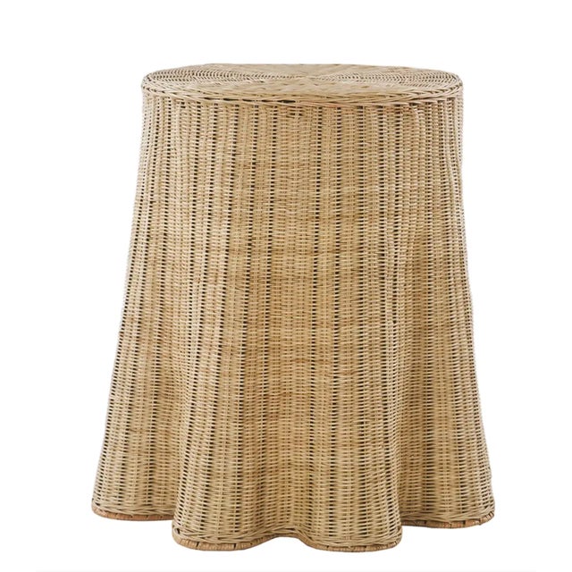 Contemporary Matthew Izzo Home Rattan Context Round Side Table For Sale - Image 3 of 3