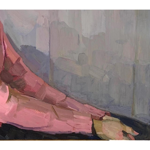 1970s 1970s Children Portraits Oil Painting Original by Artist Osenniy M.S. For Sale - Image 5 of 6