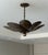 Antique Brass Floral Pendant Light Fixture, Handmade Flower Ceiling Light For Sale - Image 4 of 12