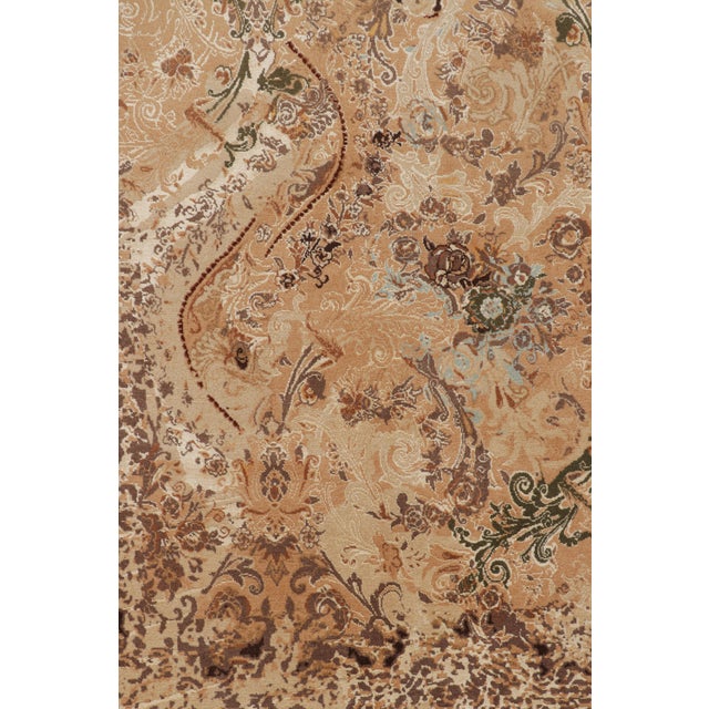 Modern Rug & Kilim’s Modern Classics Rug in Beige-Brown With Floral & Abstract Patterns For Sale - Image 3 of 8