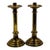 Pair of Mid 20th Century Modern Brass Candle Sticks For Sale