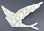 MacKenzie Childs Sterling Check Gray Swallowtail Bird Wall Decor Resin Set of 4 For Sale - Image 6 of 9