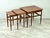 1950s Trio of Danish Modern Teak Nesting Tables in the Style of Hans Wegner For Sale In Richmond - Image 6 of 8
