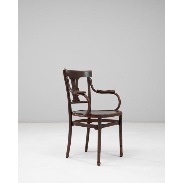 20th Century Austrian Bentwood Armchair With Lyre Back Detail For Sale In Greensboro - Image 6 of 18