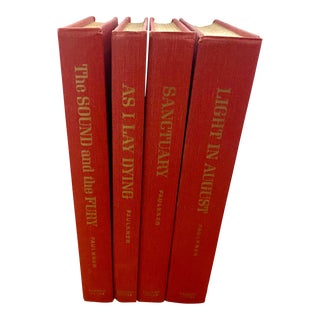 Vintage Mid-Century William Faulkner Hardback Book Collection - Set of 4 For Sale