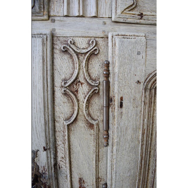 Linen 18th Century Louis XV Bleached Oak Buffet For Sale - Image 8 of 13