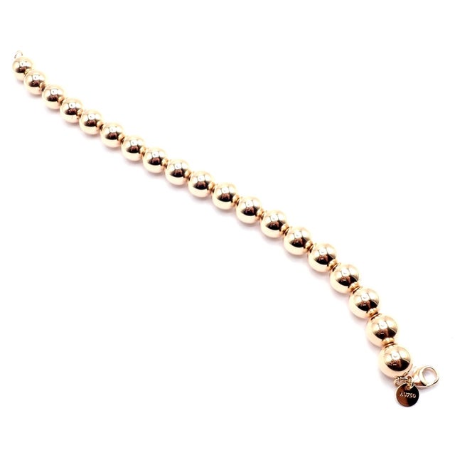 Metal Tiffany & Co. Rose Gold Ball Bead Link Bracelet For Sale - Image 7 of 12