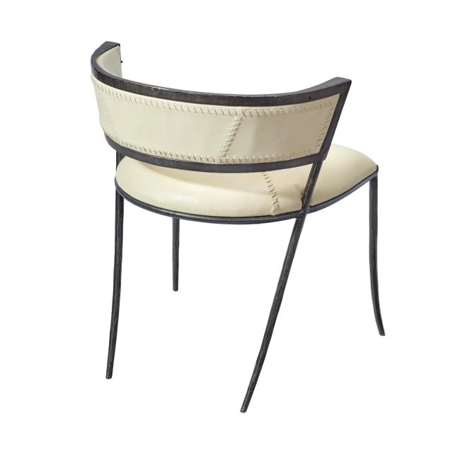 2020s Jamie Young Nevado Leather & Steel Chair For Sale - Image 5 of 12