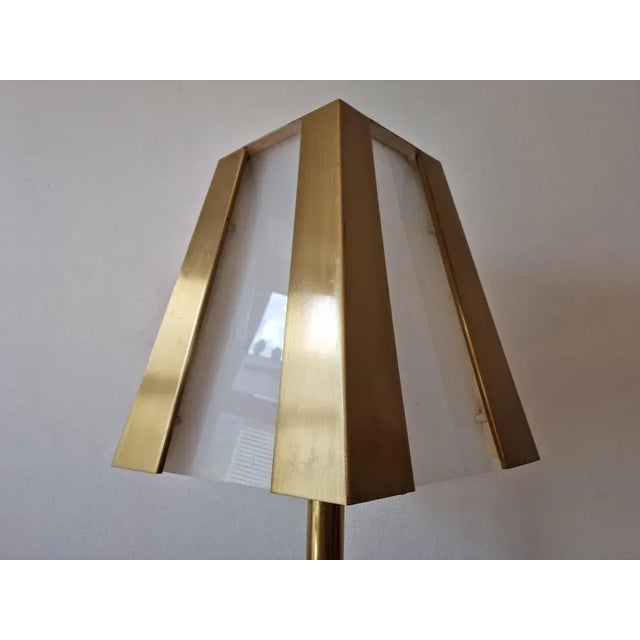 Large Mid-Century Brass Table Lamp, 1970s For Sale - Image 6 of 11