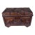 A Vintage Maya Themed Carved Mahogany Small Size Trunk, Honduras, Circa 1970's For Sale