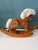 Brown Vintage Wood Toy Rocking Horse Yarn Mane For Sale - Image 8 of 9