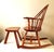 1980s Frederick Duckloe & Bros Early American Colonial Revival Child's Windsor Rocking Chair and Milking Stool Set For Sale - Image 4 of 10