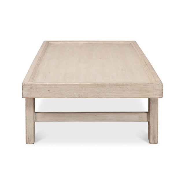 Wood Gray Farmhouse Coffee Table For Sale - Image 7 of 10
