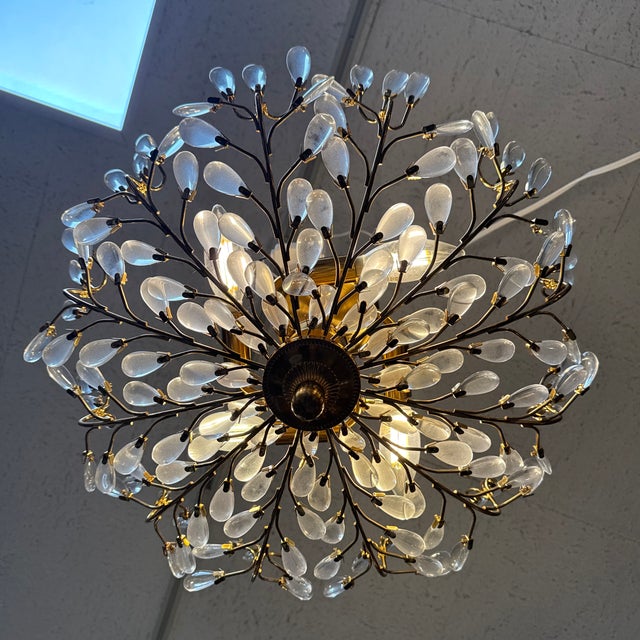 Hollywood Regency Vienna Full Spectrum Brielle Semi Flush-Mount For Sale - Image 3 of 12