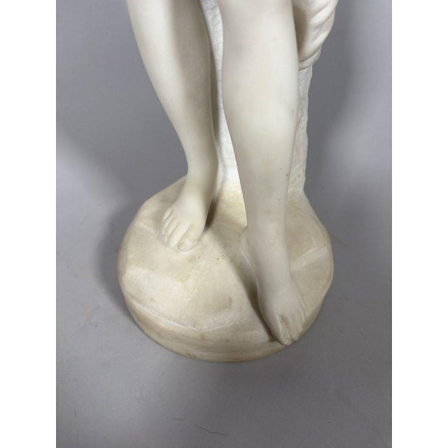 White marble sculpture Diana in the bath after Falconet (1716-1791) 18th century For Sale - Image 9 of 9