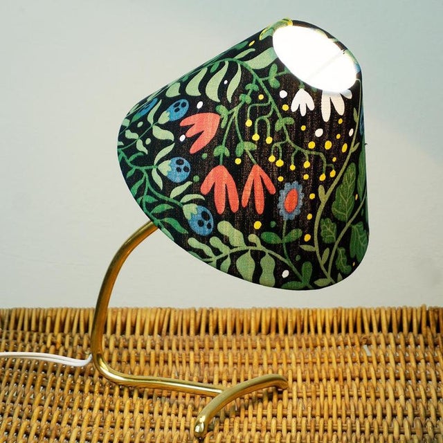 Mid-Century Austrian Rebhuhn Table Lamp in Brass attributed to J. T. Kalmar, 1950s For Sale - Image 9 of 12