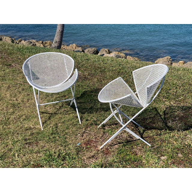 1950s Orange Slice Patio Chairs Maurizio Tempestini for Salterini - a Pair, Attributed For Sale In Miami - Image 6 of 13