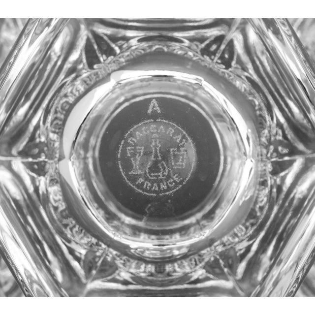 Transparent Baccarat Crystal Covered Mustard Jars, Pair For Sale - Image 8 of 8