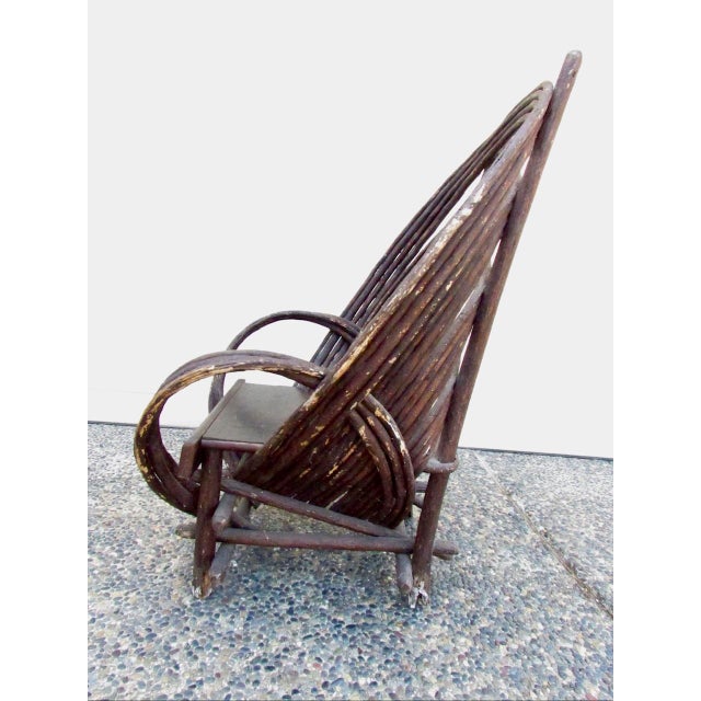 Wood Antique Folk Art Bentwood Twig Chair For Sale - Image 7 of 18