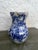 Vintage Jerry Brown Hamilton 1993 Pitcher Pottery Ceramic Blue Splatter Glaze For Sale - Image 4 of 6
