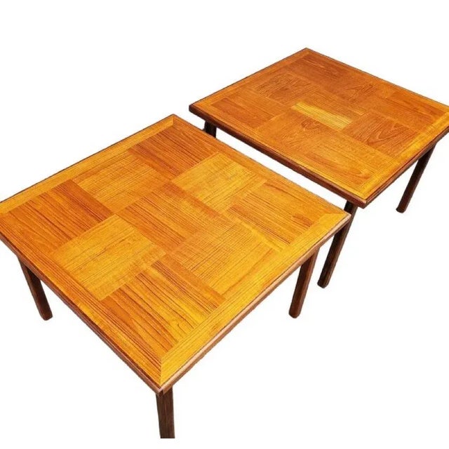 1970s Vintage Danish Mid Century Modern Teak Coffee Tables - Set of 2 For Sale - Image 4 of 8