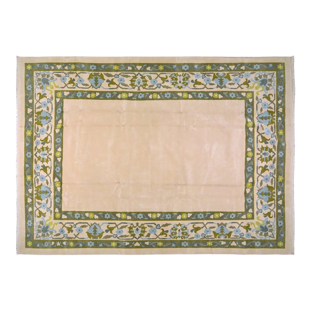 Vintage Chinese Art Deco Hand Knotted Wool Rug,11'2'' X 15'9'' For Sale