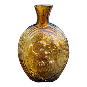 "For Our Country" Eagle & Flag Historical New Jersey Glass Flask