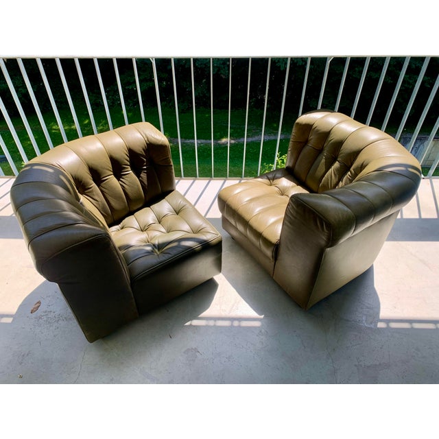 Forest Green Mid-Century Chesterfield Modular Sofa from Strässle, 1975, Set of 5 For Sale - Image 8 of 18