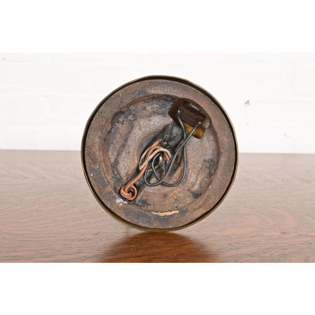 Bronze Bert Dickerson for Faries Art Deco "Guardsman" Table Lamp or Desk Lamp, Circa 1930s For Sale - Image 8 of 11