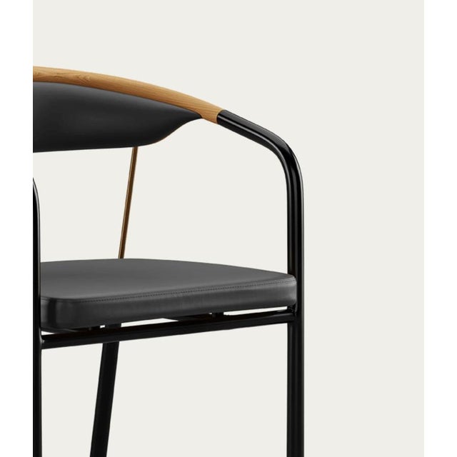 Black Chairman Chair in Oak with Upholstery in Black by Henrik Tengler for One Collection For Sale - Image 8 of 16