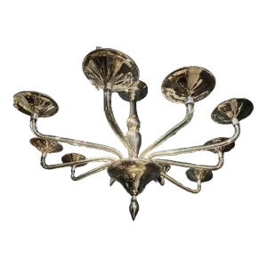 1940s Large Mercury Glass Chandelier