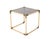 Brass & Cream Enameled Metal Square Coffee Table from Tommaso Barbi, Italy, 1970s For Sale - Image 3 of 18