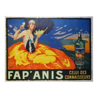 Large Fap'Anis Drink Advertising Poster, Circa 1930 For Sale