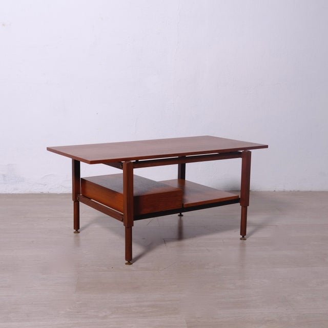 Teak Coffee Table with Drawer, 1960s For Sale - Image 9 of 12