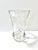 Mid-Century Modern French Mid Century Modern Clear Glass Vase / Sculptural Flared Heavy Glass Vase For Sale - Image 3 of 12
