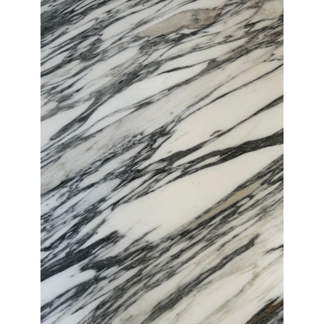 Calacatta Vagli Marble Coffee Table with Black Steel Frame, 2000 For Sale - Image 6 of 9
