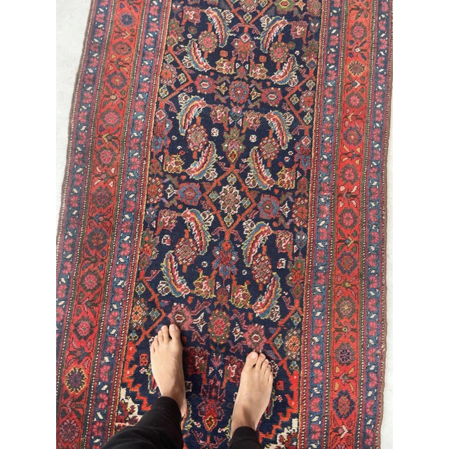 Nomadic Bidjar Antique Runner - 3.8 X 19.9 For Sale - Image 9 of 12