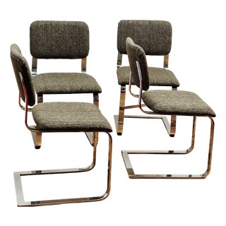 Vintage Sled Chairs from Mobel Italia, 1960s, Set of 4 For Sale