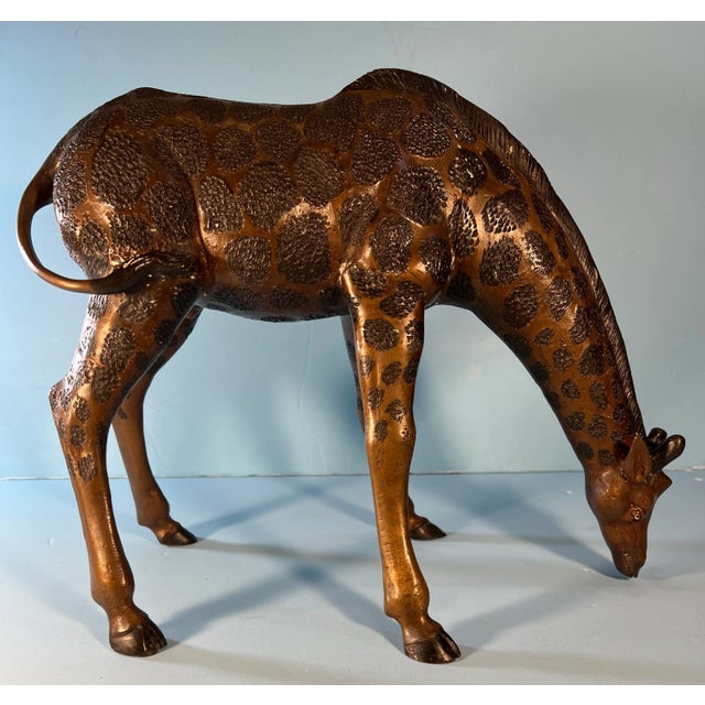 Vintage Bronze Giraffe Sculpture For Sale - Image 9 of 15