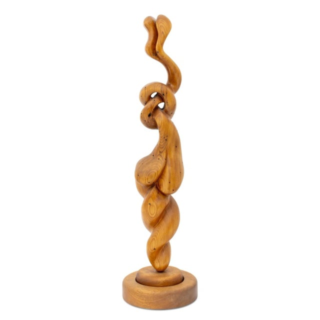 Modern Biomorphic Carved Wood Sculpture For Sale In New York - Image 6 of 9
