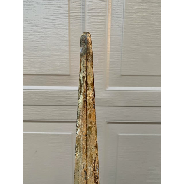 Metal Weathered Cast Iron Garden Finials, a Decorative Pair For Sale - Image 7 of 12