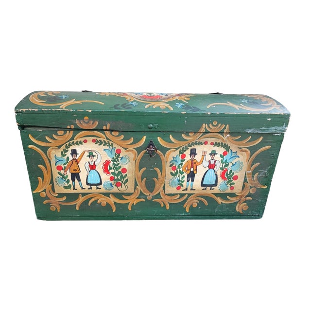 Antique Dowry Chest, 1888 For Sale