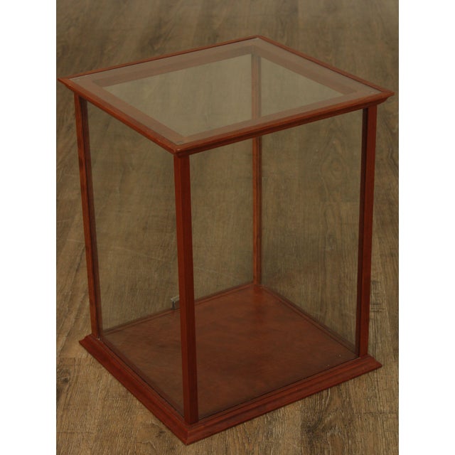 Custom Quality Cherry and Glass Table Top Display Chairish