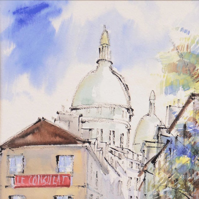 'Le Consulat, Montmartre, 1993', French School, Paris Cafe, Cathedral of Sacré-Cœur, Basilica For Sale In Monterey, CA - Image 6 of 10