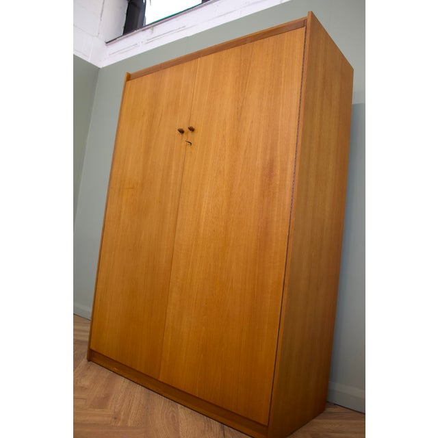 Brown Mid-Century Teak Wardrobe, 1960s For Sale - Image 8 of 14