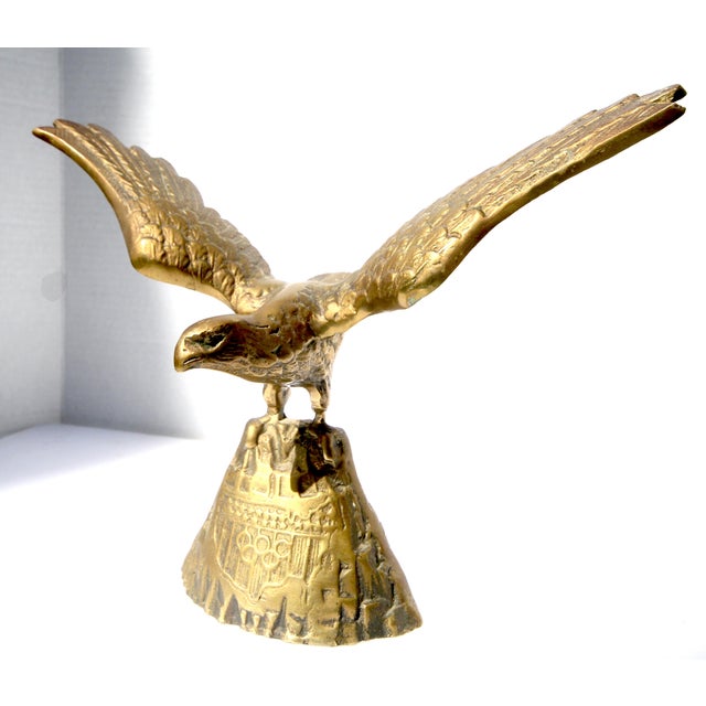 This historical, solid brass sculpture was originally created as a rare commemorative honor intended for U.S. Olympic team...