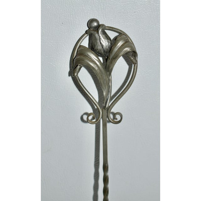 Vintage Art Noveau Style Pewter Candle Snuffer For Sale - Image 11 of 13